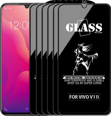 Qyist Edge To Edge Tempered Glass for VIVO V11I(Pack of 6)