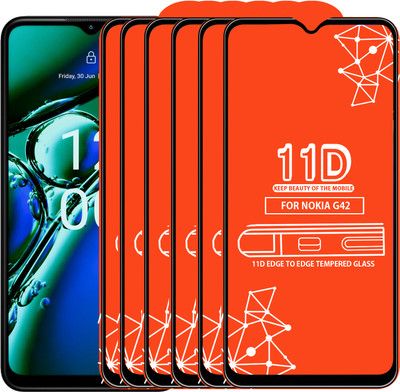 Roxel Edge To Edge Tempered Glass for Nokia G42(Pack of 6)