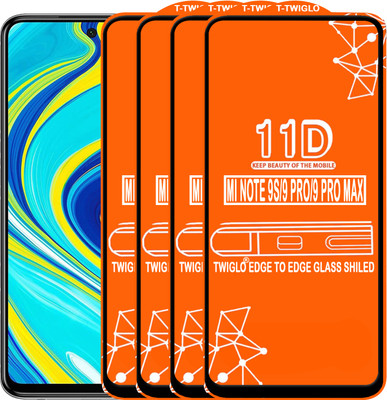 TWIGLO Edge To Edge Tempered Glass for REDMI NOTE 9 PRO MAX(Pack of 4)
