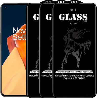 TWIGLO Edge To Edge Tempered Glass for ONEPLUS 9R(Pack of 3)