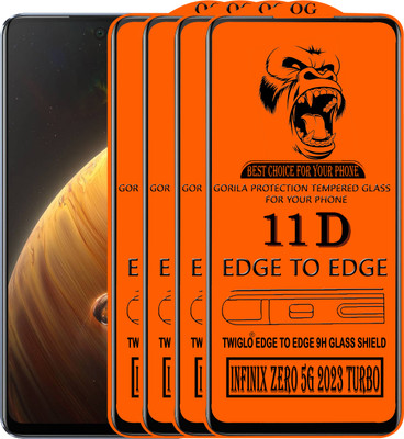 TWIGLO Edge To Edge Tempered Glass for INFINIX ZERO 5G 2023 TURBO(Pack of 4)