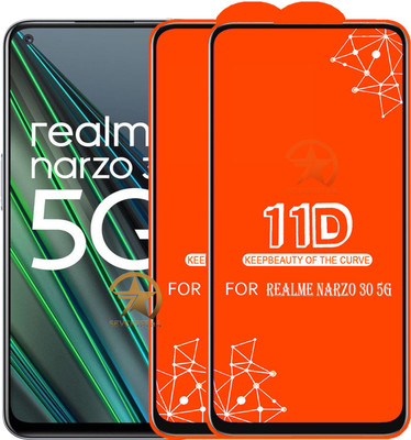 SEVEN7STAR Edge To Edge Tempered Glass for Realme Narzo 30 5G(Pack of 2)