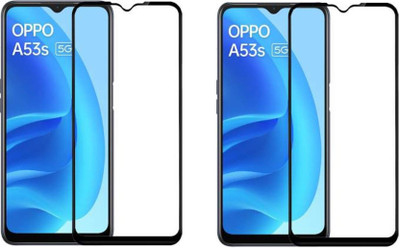 DMJHP Edge To Edge Tempered Glass for Oppo A53s(Pack of 2)