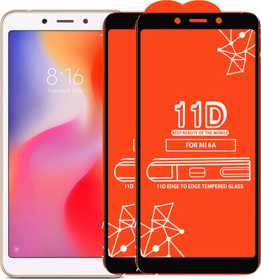 Roxel Edge To Edge Tempered Glass for Mi Redmi 6A(Pack of 2)