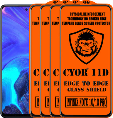 CYOR Edge To Edge Tempered Glass for INFINIX NOTE 10 PRO(Pack of 4)