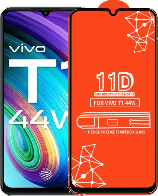 Qyist Edge To Edge Tempered Glass for Vivo T1 44W(Pack of 1)