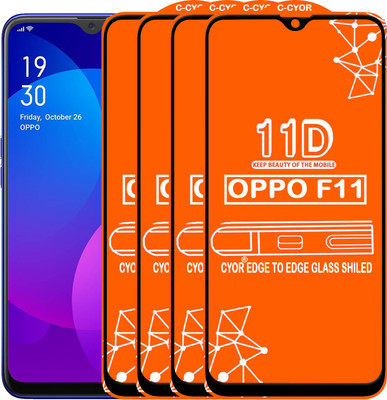 CYOR Edge To Edge Tempered Glass for OPPO F11(Pack of 4)