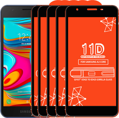 Qyist Edge To Edge Tempered Glass for Samsung Galaxy A2 Core(Pack of 5)
