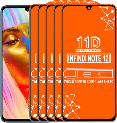 TWIGLO Edge To Edge Tempered Glass for INFINIX NOTE 12I(Pack of 5)
