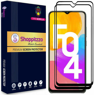 Shoppitzzo Edge To Edge Tempered Glass for Samsung Galaxy F04**NeoShield**Millitary Grade-Anti Explosion-Tempered Glass/Full Screen Coverage-Edge to Edge/9H Hardness/With Easy Installation Kit(Pack of 2)