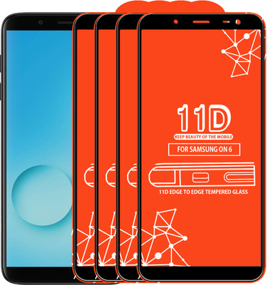 Qyist Edge To Edge Tempered Glass for Samsung Galaxy On6(Pack of 4)