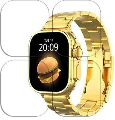 ARBAN Edge To Edge Tempered Glass for Ultra Smart Watch 24K Gold 2.02 Inch SMARTWATCH SCREEN GUARD(Pack of 4)