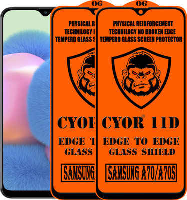 CYOR Edge To Edge Tempered Glass for SAMSUNG A70S(Pack of 2)