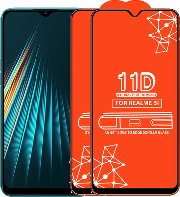 Qyist Edge To Edge Tempered Glass for Realme 5I(Pack of 2)
