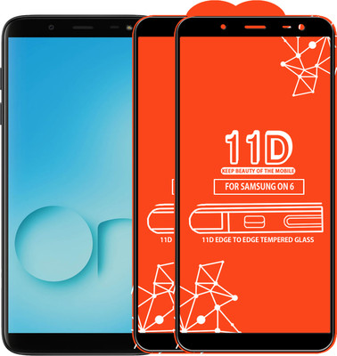 Qyist Edge To Edge Tempered Glass for Samsung Galaxy On6(Pack of 2)