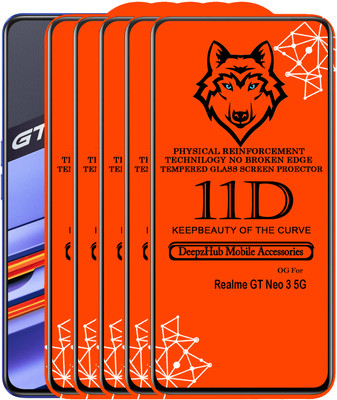 CRodible Edge To Edge Tempered Glass for Realme GT Neo 3 5G(Pack of 5)