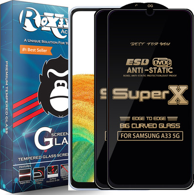 Roxel Edge To Edge Tempered Glass for SAMSUNG A33 5G(Pack of 2)