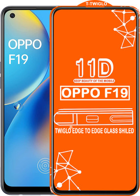 TWIGLO Edge To Edge Tempered Glass for OPPO F19(Pack of 1)