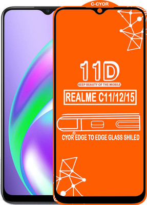 CYOR Edge To Edge Tempered Glass for REALME C15(Pack of 1)