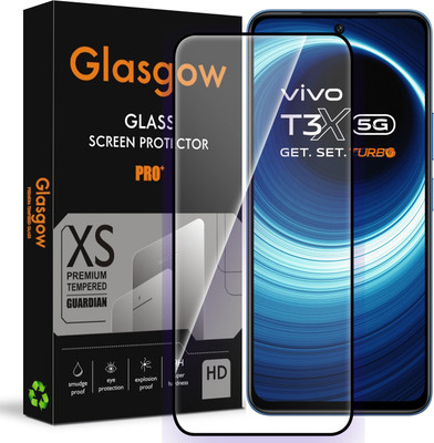 Glasgow Edge To Edge Tempered Glass for Vivo T3x 5G(Pack of 1)
