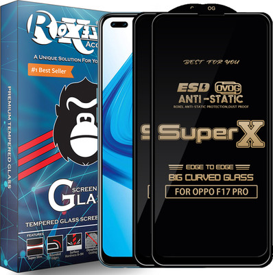 Roxel Edge To Edge Tempered Glass for OPPO F17 PRO(Pack of 2)