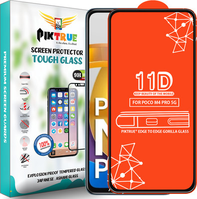 PikTrue Edge To Edge Tempered Glass for Poco M4 Pro 5G(Pack of 1)