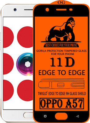 TWIGLO Edge To Edge Tempered Glass for Oppo A57(Pack of 1)