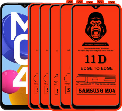 Laxdom Edge To Edge Tempered Glass for SAMSUNG GALAXY M04(Pack of 5)