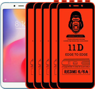 Rofix star Edge To Edge Tempered Glass for Mi Redmi 6(Pack of 5)