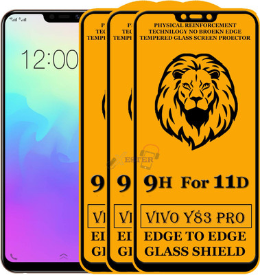 Xester Edge To Edge Tempered Glass for Vivo Y83 Pro(Pack of 3)