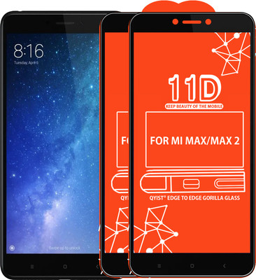 Qyist Edge To Edge Tempered Glass for FOR MI MAX, MI MAX 2(Pack of 2)