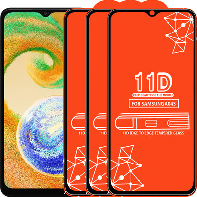 Roxel Edge To Edge Tempered Glass for Samsung Galaxy A04S(Pack of 3)