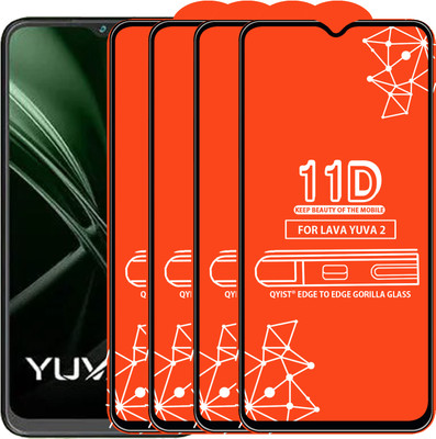 Qyist Edge To Edge Tempered Glass for LAVA YUVA 2(Pack of 4)