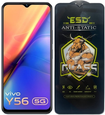 TELESHIELD Edge To Edge Tempered Glass for Vivo Y56 5G, ESD Glass, ESD Protector, Edge to Edge, Screen Protector(Pack of 1)