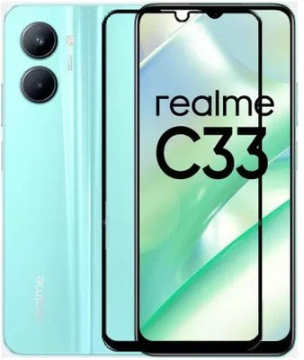 O2MG Edge To Edge Tempered Glass for realme C33, realme C33 4G, Realme C25Y, realme C25Y(Pack of 1)
