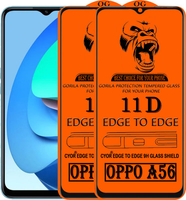 CYOR Edge To Edge Tempered Glass for OPPO A56(Pack of 2)