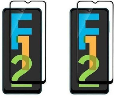 DMJHP Edge To Edge Tempered Glass for Samsung Galaxy F12(Pack of 2)