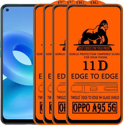 TWIGLO Edge To Edge Tempered Glass for OPPO A95 5G(Pack of 4)