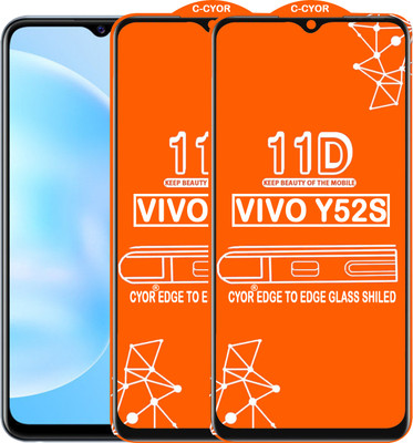 CYOR Edge To Edge Tempered Glass for VIVO Y52S(Pack of 2)