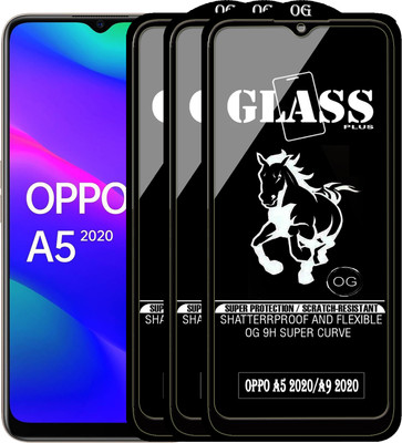 PFOAM Edge To Edge Tempered Glass for OPPO A5 2020(Pack of 3)