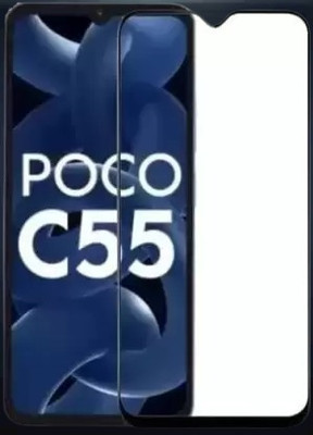 vmt stock Edge To Edge Tempered Glass for POCO C55 5G(Pack of 1)