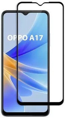 DSCASE Edge To Edge Tempered Glass for OPPO A17, OPPO A17K(Pack of 1)