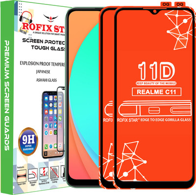 Rofix star Edge To Edge Tempered Glass for REALME C11(Pack of 2)