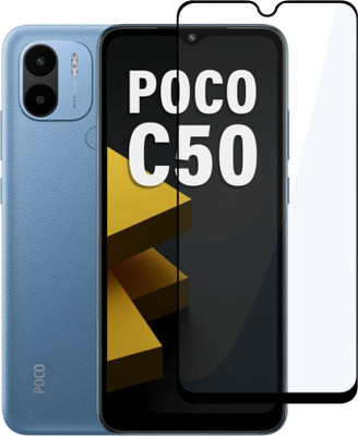DMJHP Edge To Edge Tempered Glass for Poco C50(Pack of 1)