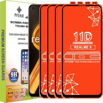 PFOAM Edge To Edge Tempered Glass for REALME 9(Pack of 4)