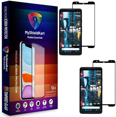 MyShieldKart Edge To Edge Tempered Glass for Google Pixel 2XL (6 Inch)**DuraGlass**Millitary Grade-Anti Explosion-Tempered Glass/Full Screen Coverage-Edge to Edge/9H Hardness/With Easy Installation Kit(Pack of 2)