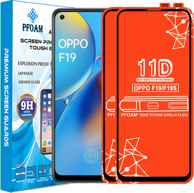 PFOAM Edge To Edge Tempered Glass for OPPO F19S(Pack of 2)