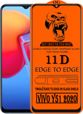 TWIGLO Edge To Edge Tempered Glass for VIVO Y51 2020(Pack of 1)