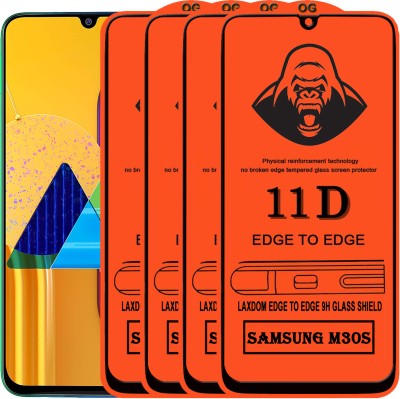 Laxdom Edge To Edge Tempered Glass for SAMSUNG GALAXY M30S(Pack of 4)