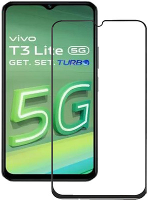 NKCASE Edge To Edge Tempered Glass for Vivo T3 Lite, Vivo T3 Lite 5G(Pack of 1)